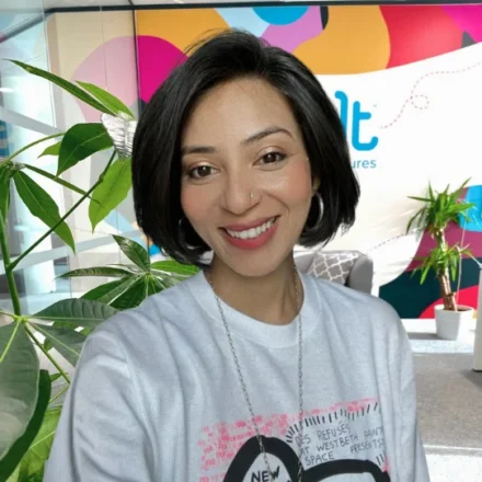 Amreen Rahman headshot in a Salt office