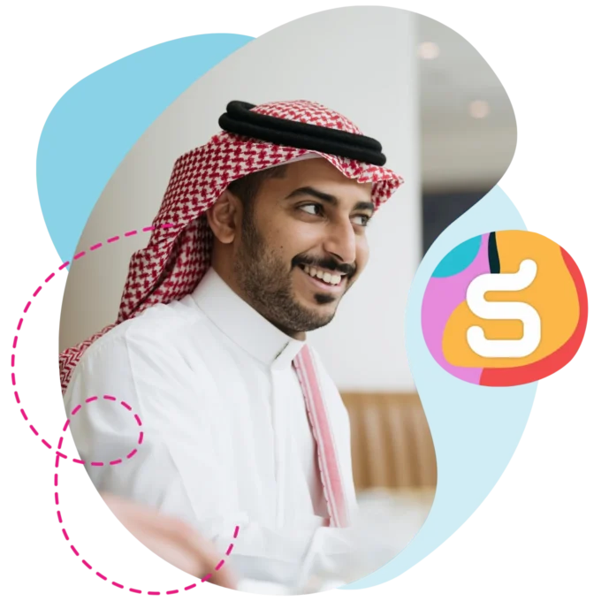 Saudi business man smiling