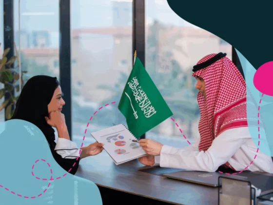 People working together in Saudi office