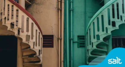 Two staircases going different directions