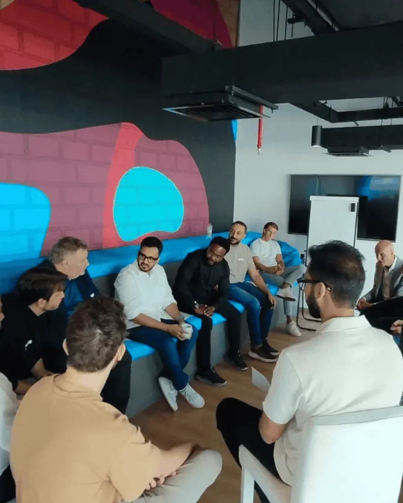 Group discussion in a Salt office.