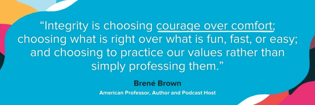 insights hiring advice brand digital leaders quote integrity brene brown 1200x400px