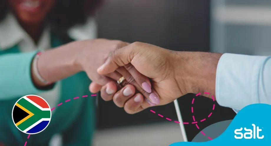 Close-up of a handshake between professionals, symbolising trust, recruitment success and partnership