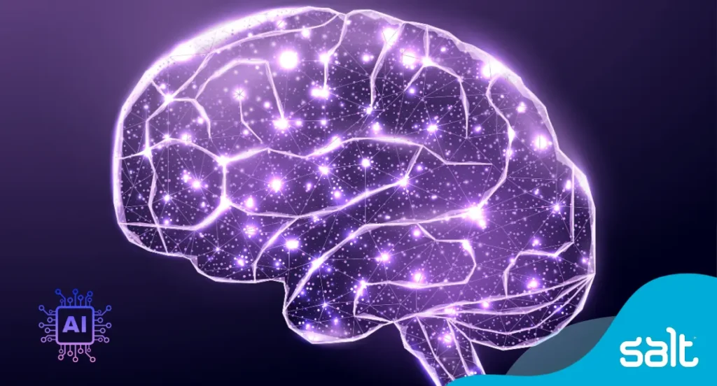 Digital AI brain graphic
