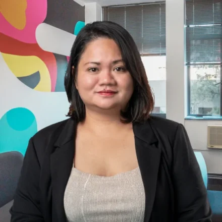 Michelle Dizon headshot in a Salt office