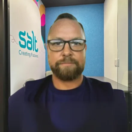 Steve Biebly headshot in a Salt office